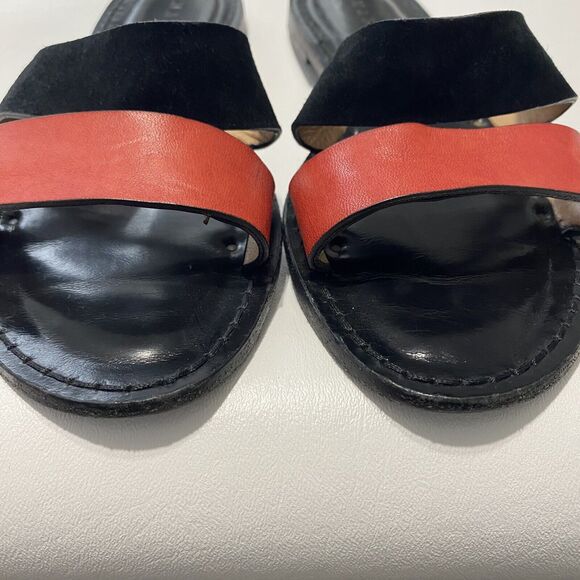 Amanu‎ Women’s 8 Style 02 The Sabi Red And Black Leather Suede Strap Sandal - Picture 5 of 11